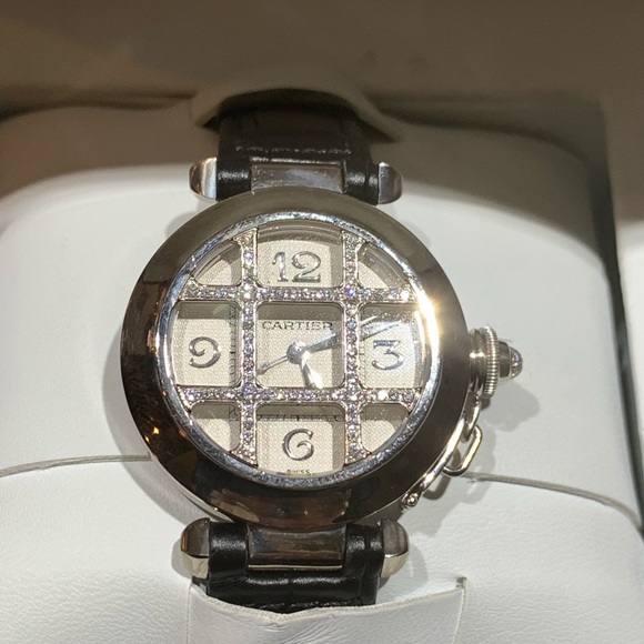 🌟🌟SOLD⭐️⭐️⭐️⭐️Pasha de Cartier automatic diamond - Picture 7 of 8